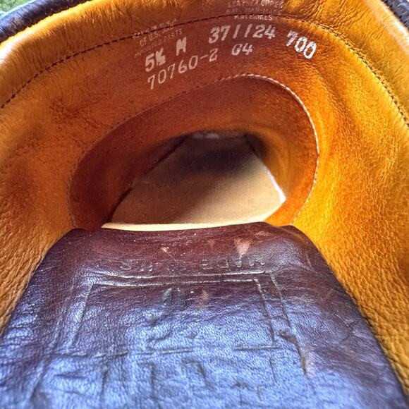 Vintage Frye Harness Chocolate Pebbled Leather Clogs | Brown Slip-On Mules USA - Picture 12 of 14